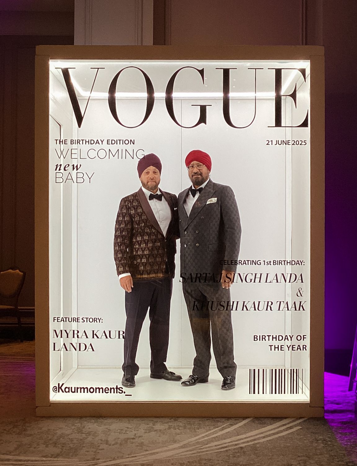 Vogue birthday cover booth