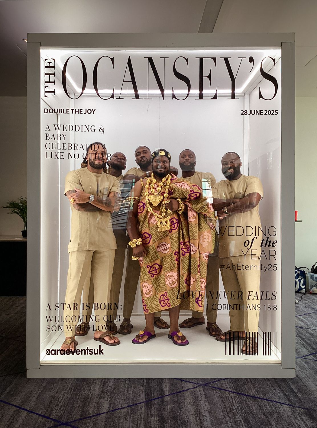 The Ocansey's wedding cover booth