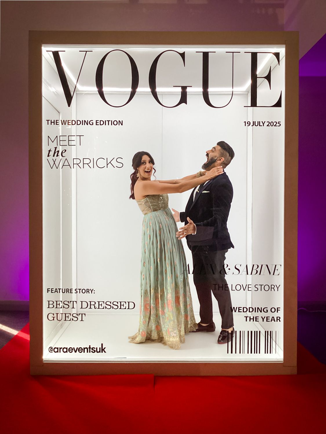 Vogue wedding cover booth